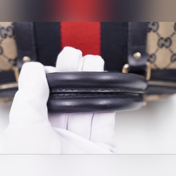 ❌️❌️SOLD❌️❌️BK23 💖 GUCCI GG Monogram Vintage Web Boston - Picture 14 of 16